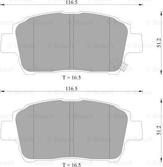 BOSCH 0 986 505 225 - Тормозные колодки, дисковые, комплект unicars.by