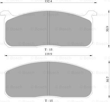 BOSCH 0 986 505 751 - Тормозные колодки, дисковые, комплект unicars.by