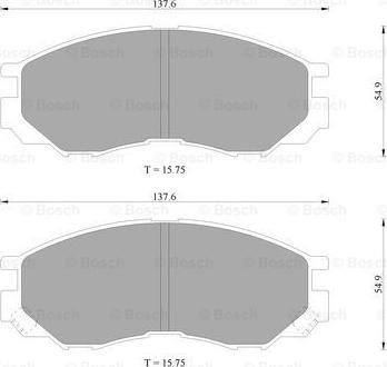 BOSCH 0 986 505 753 - Тормозные колодки, дисковые, комплект unicars.by