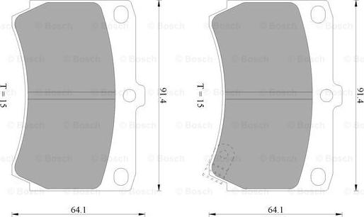 BOSCH 0 986 505 705 - Тормозные колодки, дисковые, комплект unicars.by