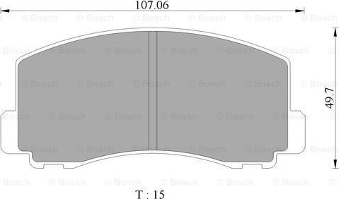 BOSCH 0 986 505 782 - Тормозные колодки, дисковые, комплект unicars.by