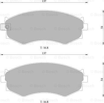 BOSCH 0 986 505 731 - Тормозные колодки, дисковые, комплект unicars.by