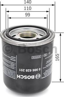 BOSCH 0 986 628 251 - Патрон осушителя воздуха, пневматическая система unicars.by