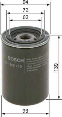 BOSCH 0 986 627 641 - Масляный фильтр unicars.by