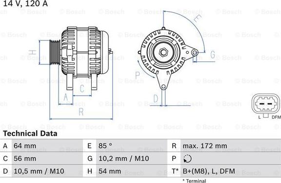 BOSCH 0 986 049 990 - Генератор unicars.by