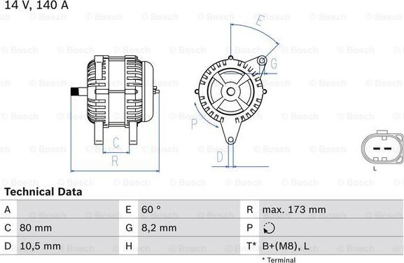 BOSCH 0 986 049 950 - Генератор unicars.by