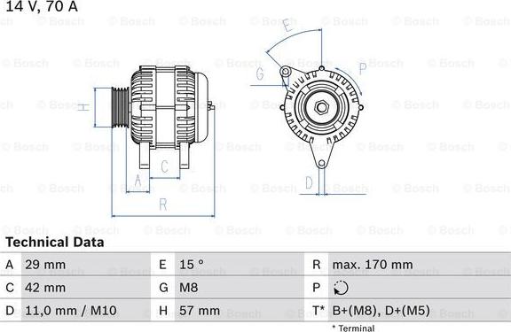 BOSCH 0 986 049 960 - Генератор unicars.by