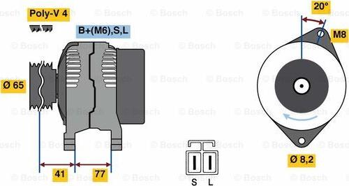 BOSCH 0 986 049 900 - Генератор unicars.by