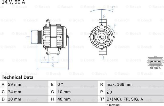 BOSCH 0 986 049 980 - Генератор unicars.by