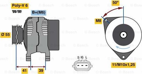 BOSCH 0 986 049 490 - Генератор unicars.by