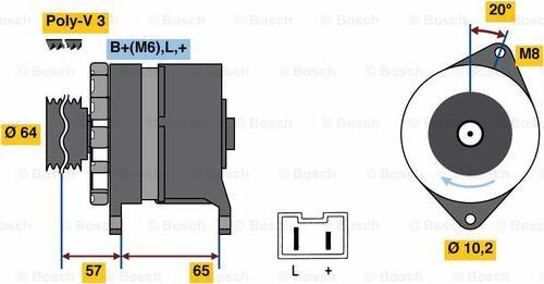 BOSCH 0 986 049 440 - Генератор unicars.by