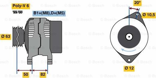 BOSCH 0 986 049 420 - Генератор unicars.by