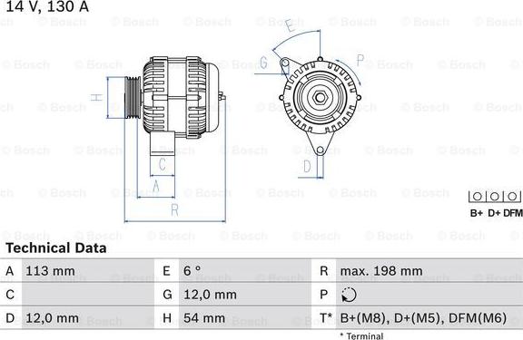 BOSCH 0 986 049 000 - Генератор unicars.by