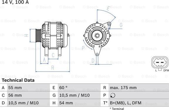 BOSCH 0 986 049 020 - Генератор unicars.by