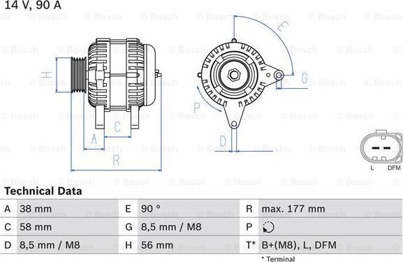 BOSCH 0 986 049 101 - Генератор unicars.by