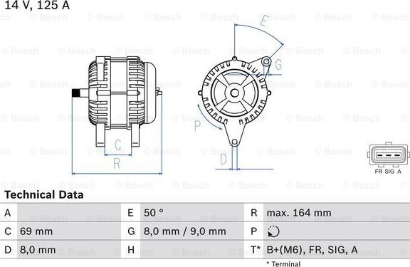 BOSCH 0 986 049 181 - Генератор unicars.by