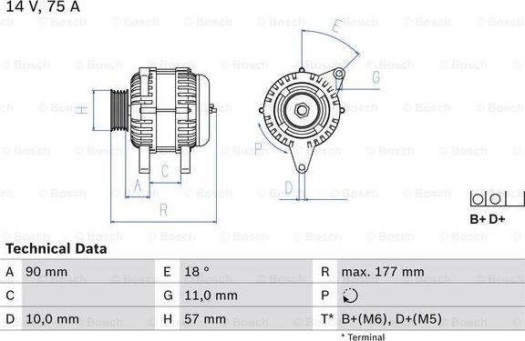 BOSCH 0 986 049 131 - Генератор unicars.by