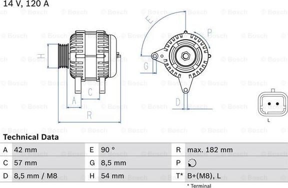 BOSCH 0 986 049 810 - Генератор unicars.by