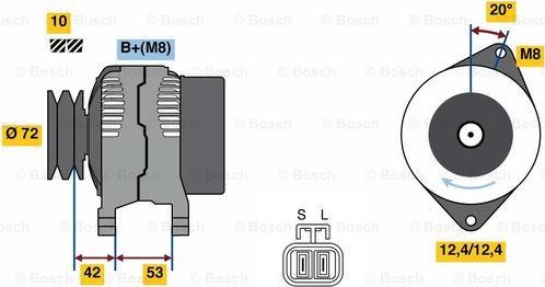 BOSCH 0 986 049 880 - Генератор unicars.by