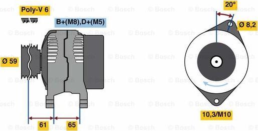 BOSCH 0 986 049 311 - Генератор unicars.by