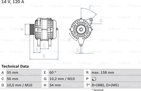 BOSCH 0 986 044 410 - Генератор unicars.by