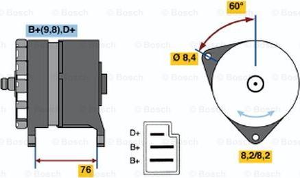 BOSCH 0 986 044 581 - Генератор unicars.by