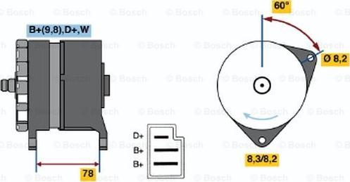 BOSCH 0 986 044 571 - Генератор unicars.by