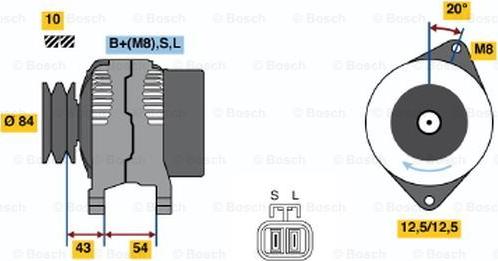 BOSCH 0 986 044 661 - Генератор unicars.by