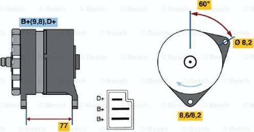 BOSCH 0 986 044 601 - Генератор unicars.by