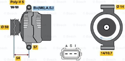 BOSCH 0 986 044 611 - Генератор unicars.by