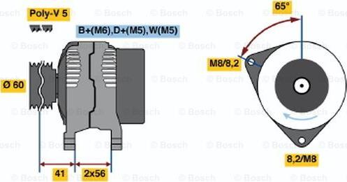 BOSCH 0 986 044 631 - Генератор unicars.by