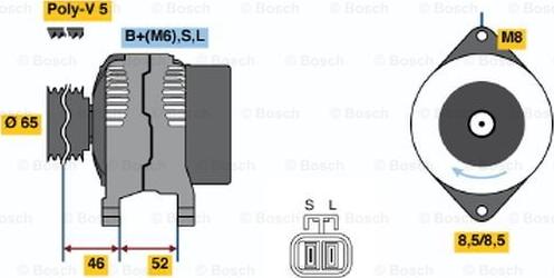 BOSCH 0 986 044 811 - Генератор unicars.by