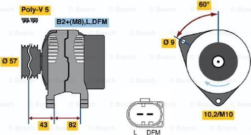 BOSCH 0 986 044 310 - Генератор unicars.by