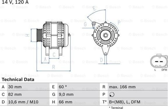 BOSCH 0 986 044 330 - Генератор unicars.by