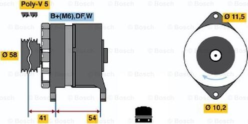 BOSCH 0 986 044 280 - Генератор unicars.by