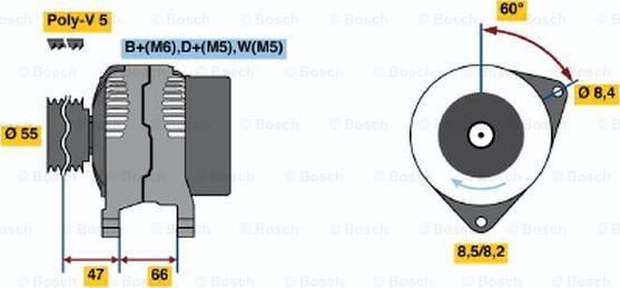 BOSCH 0 986 044 741 - Генератор unicars.by