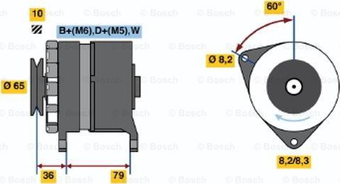 BOSCH 0 986 044 751 - Генератор unicars.by