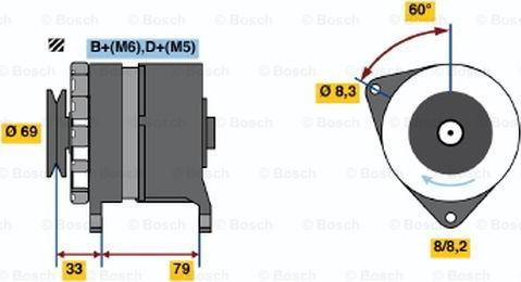 BOSCH 0 986 044 781 - Генератор unicars.by