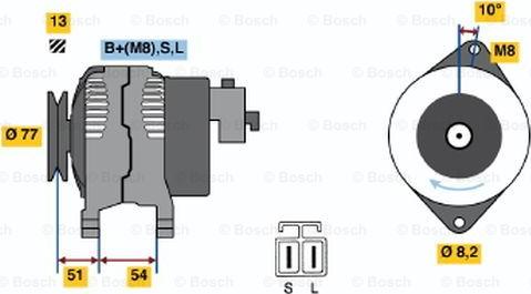 BOSCH 0 986 045 951 - Генератор unicars.by