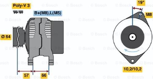 BOSCH 0 986 045 981 - Генератор unicars.by