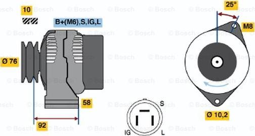 BOSCH 0 986 045 921 - Генератор unicars.by