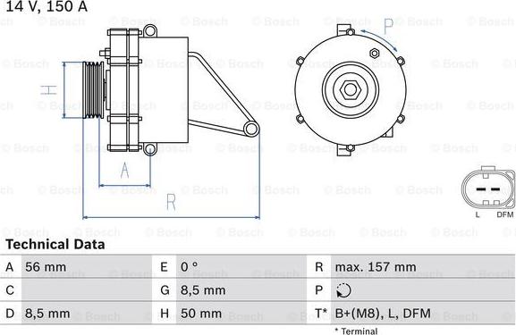 BOSCH 0 986 045 410 - Генератор unicars.by