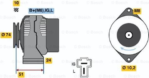 BOSCH 0 986 045 471 - Генератор unicars.by