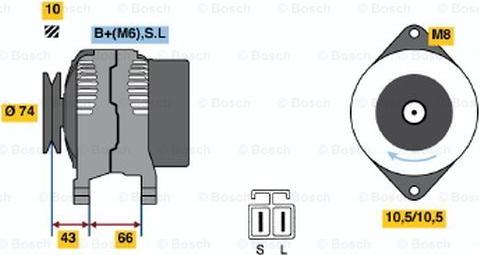 BOSCH 0 986 045 501 - Генератор unicars.by