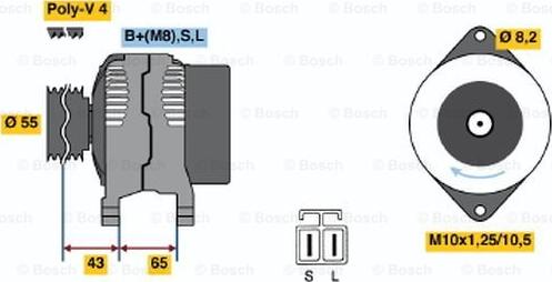 BOSCH 0 986 045 511 - Генератор unicars.by