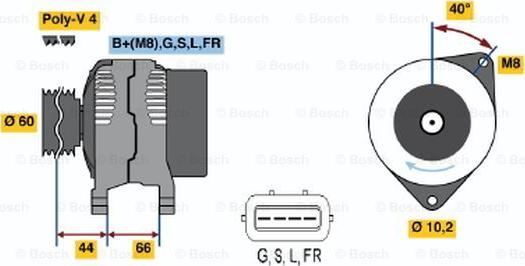 BOSCH 0 986 045 581 - Генератор unicars.by