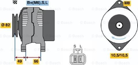 BOSCH 0 986 045 531 - Генератор unicars.by