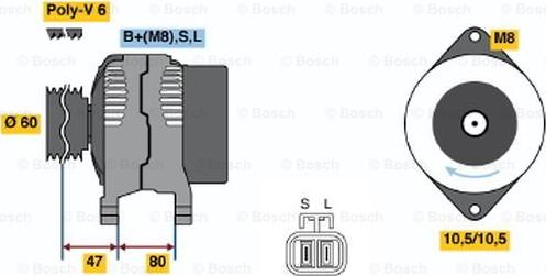 BOSCH 0 986 045 671 - Генератор unicars.by