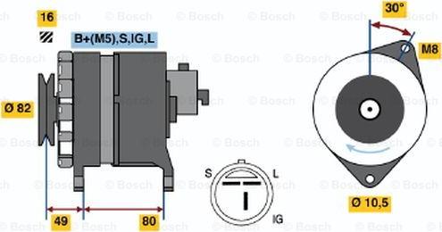 BOSCH 0 986 045 001 - Генератор unicars.by