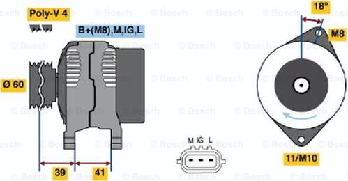 BOSCH 0 986 045 811 - Генератор unicars.by